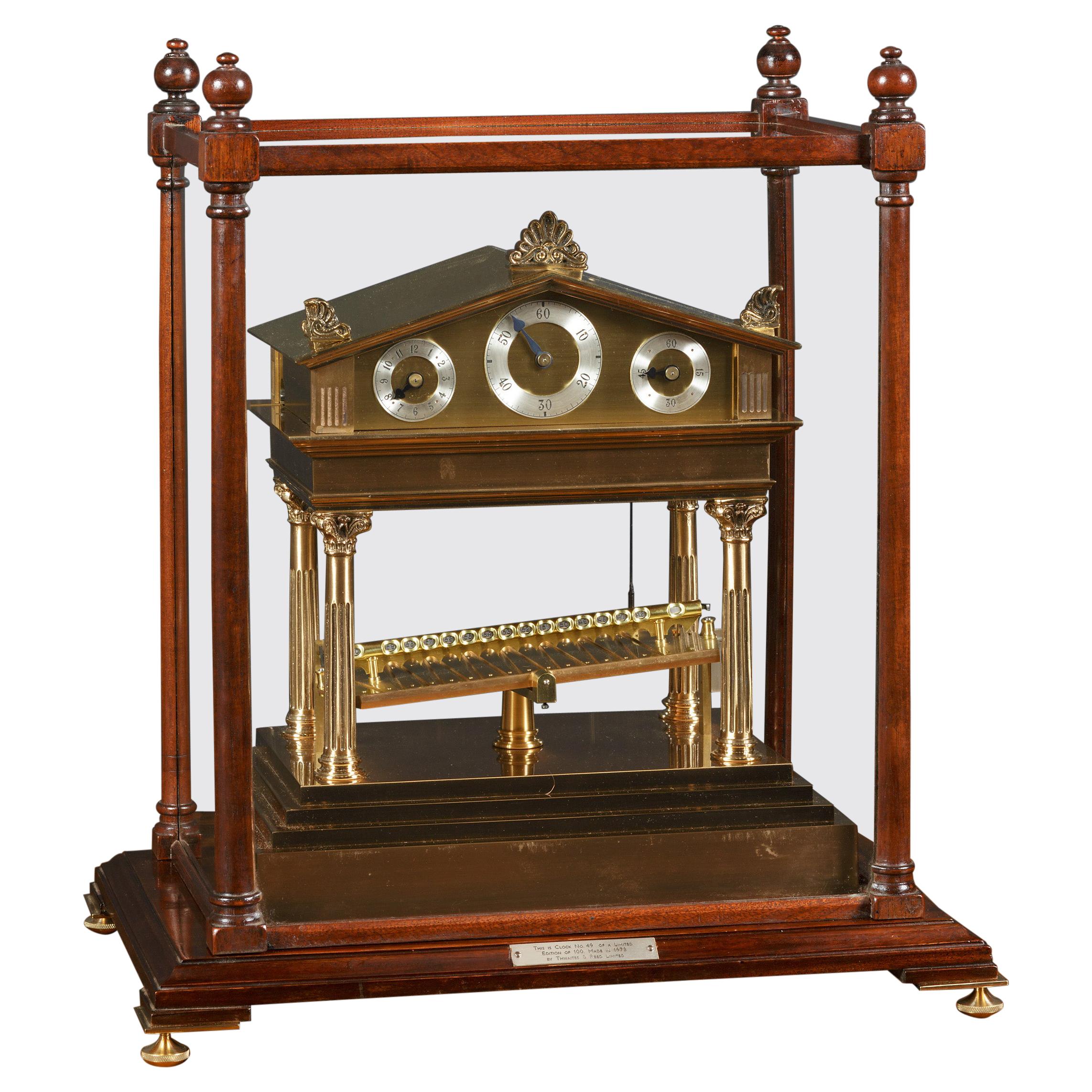 English Regency Mahogany and Inlaid Bracket Clock by Thwaites and Reed