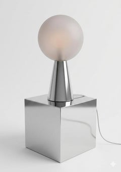 CONIC - polished stainless steel table lamp - by Candas Design
