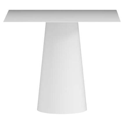 Table de salle à manger carrée conique - Blanc