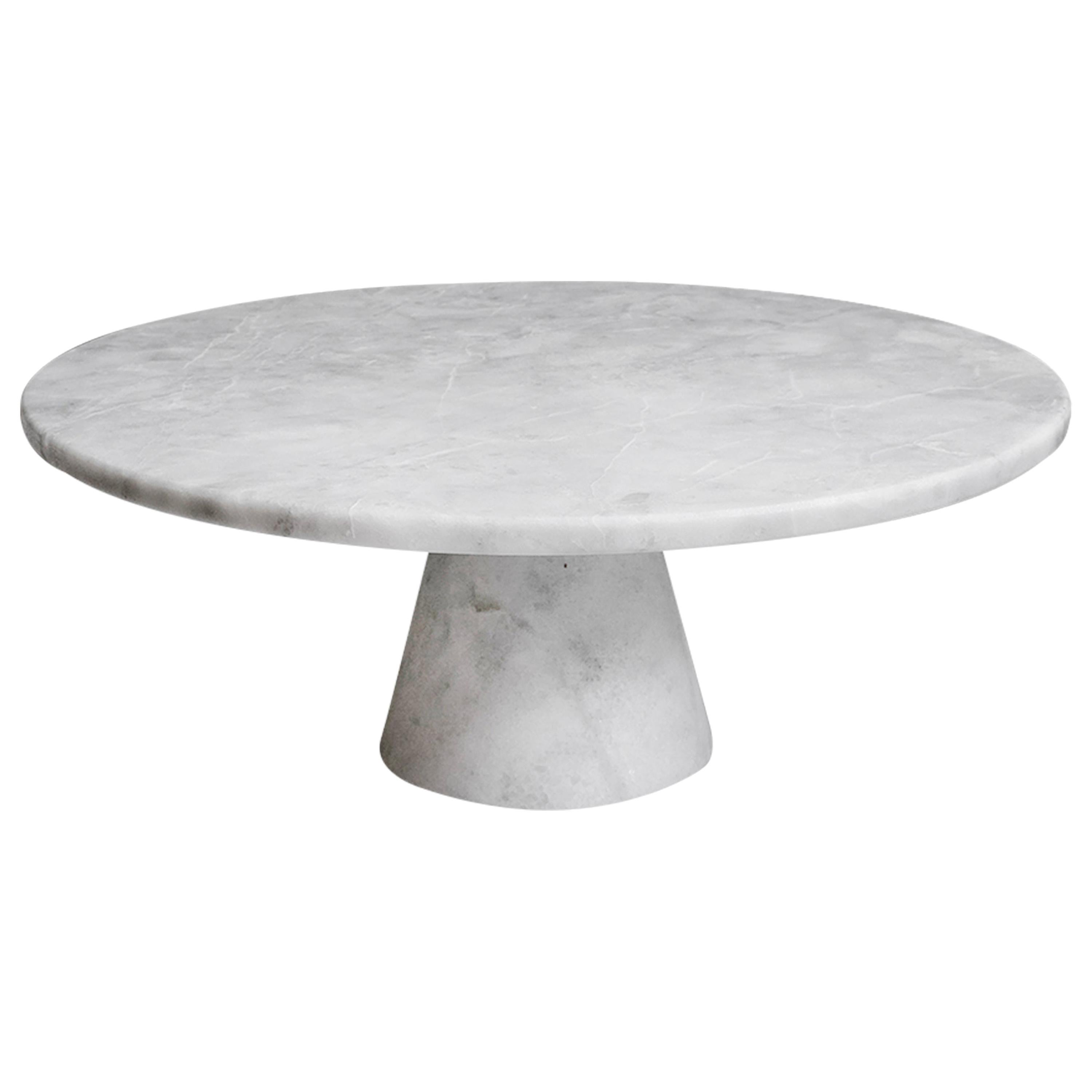 Cónica Cake Stand in White Marble For Sale