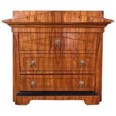 Conical Chest of Drawers Commode shelve in antique Biedermeier Style mahogany