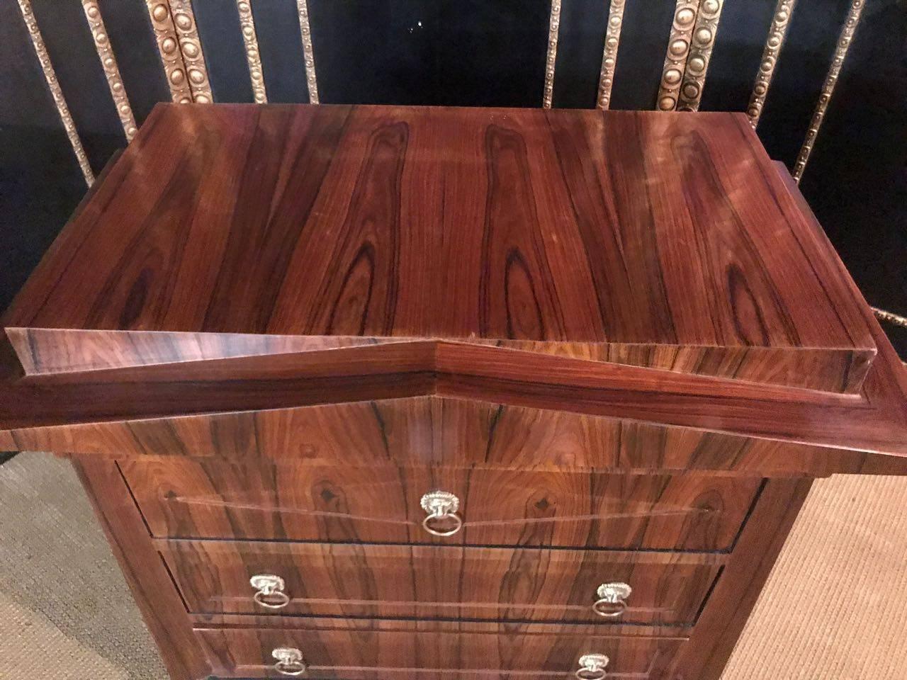German Conical Commode Chest of Drawers / shelve in the antique Biedermeier Style For Sale