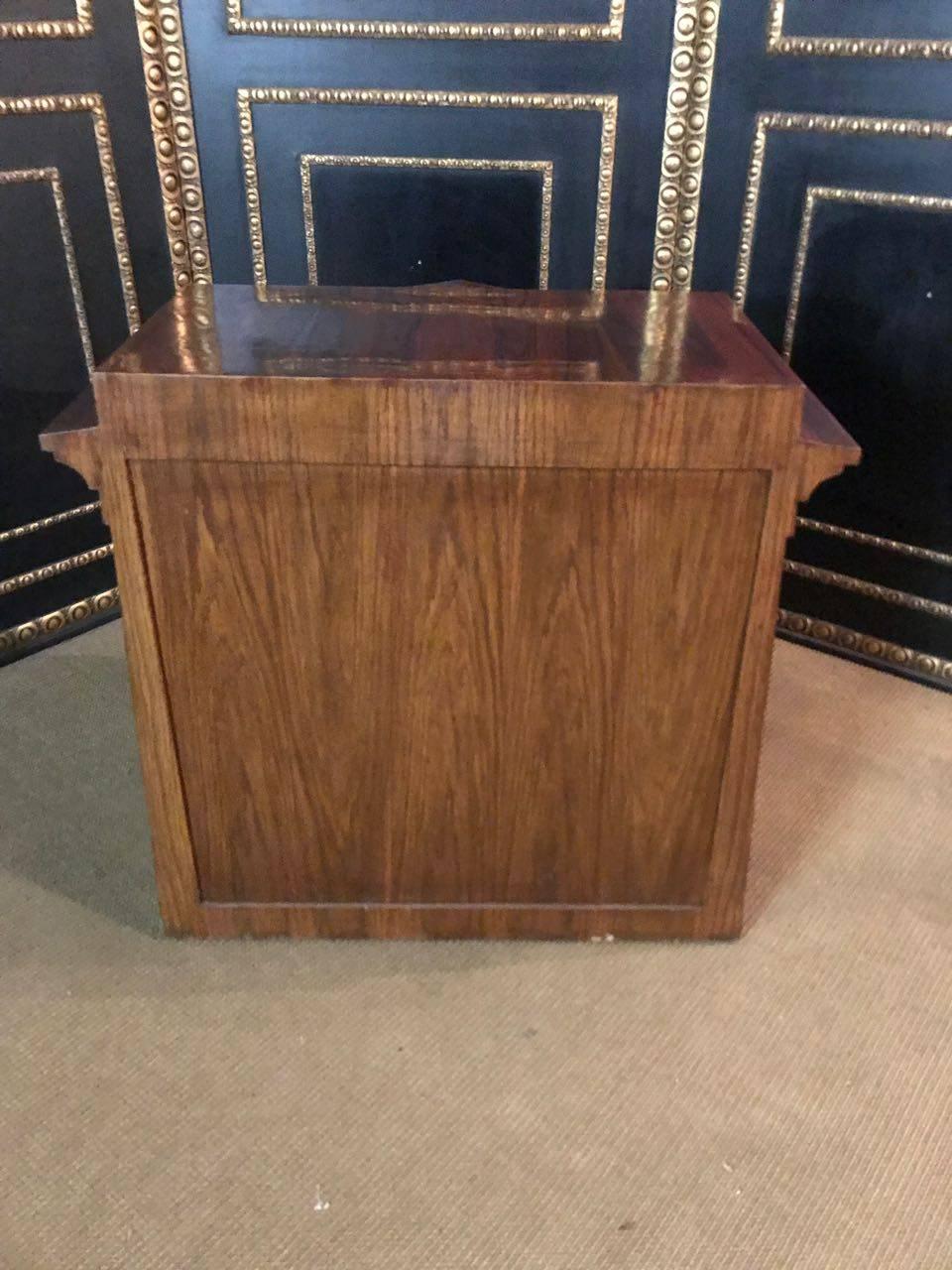 Mahogany Conical Commode Chest of Drawers / shelve in the antique Biedermeier Style For Sale