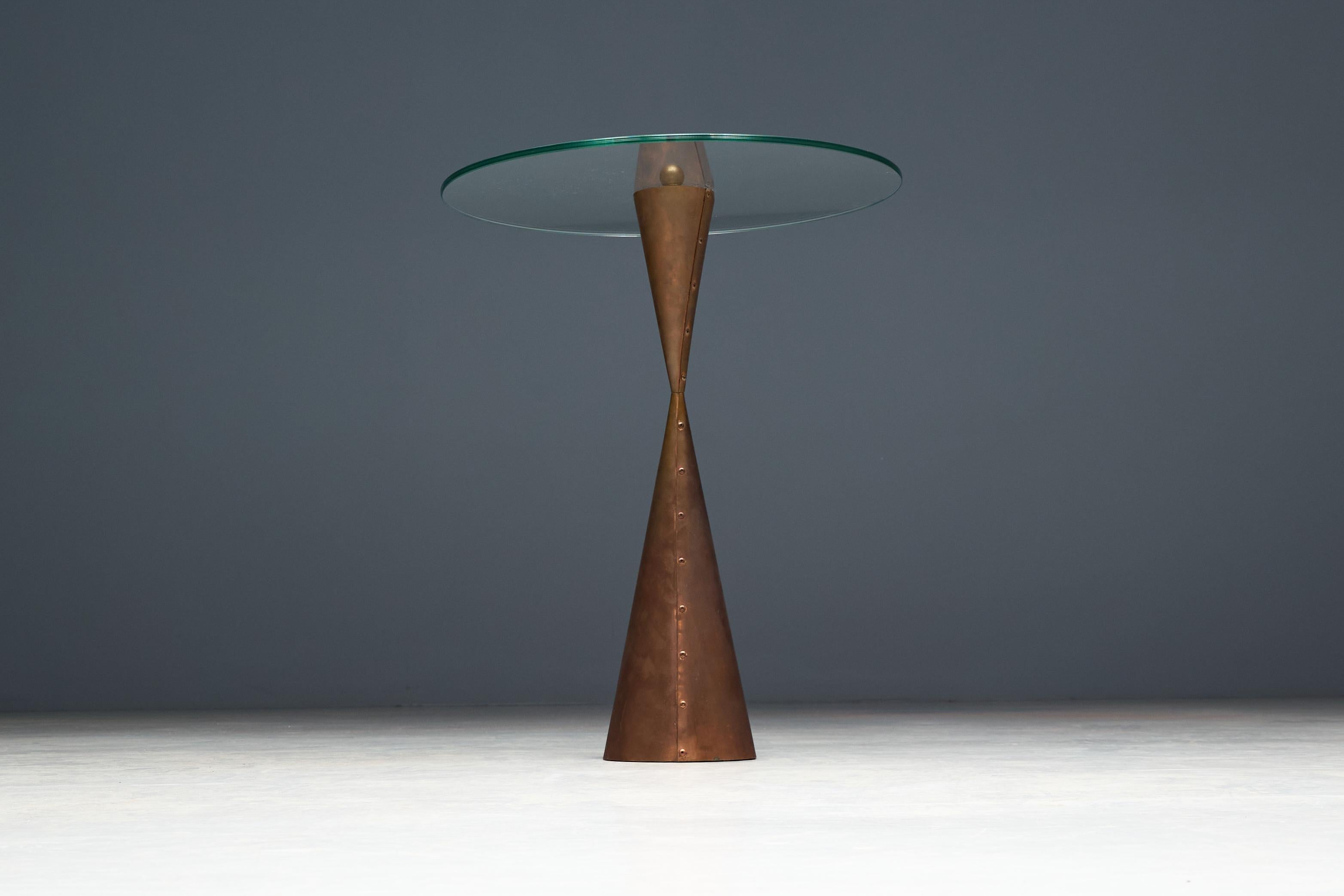 Conical Copper Side Table, France, 1970s For Sale 6