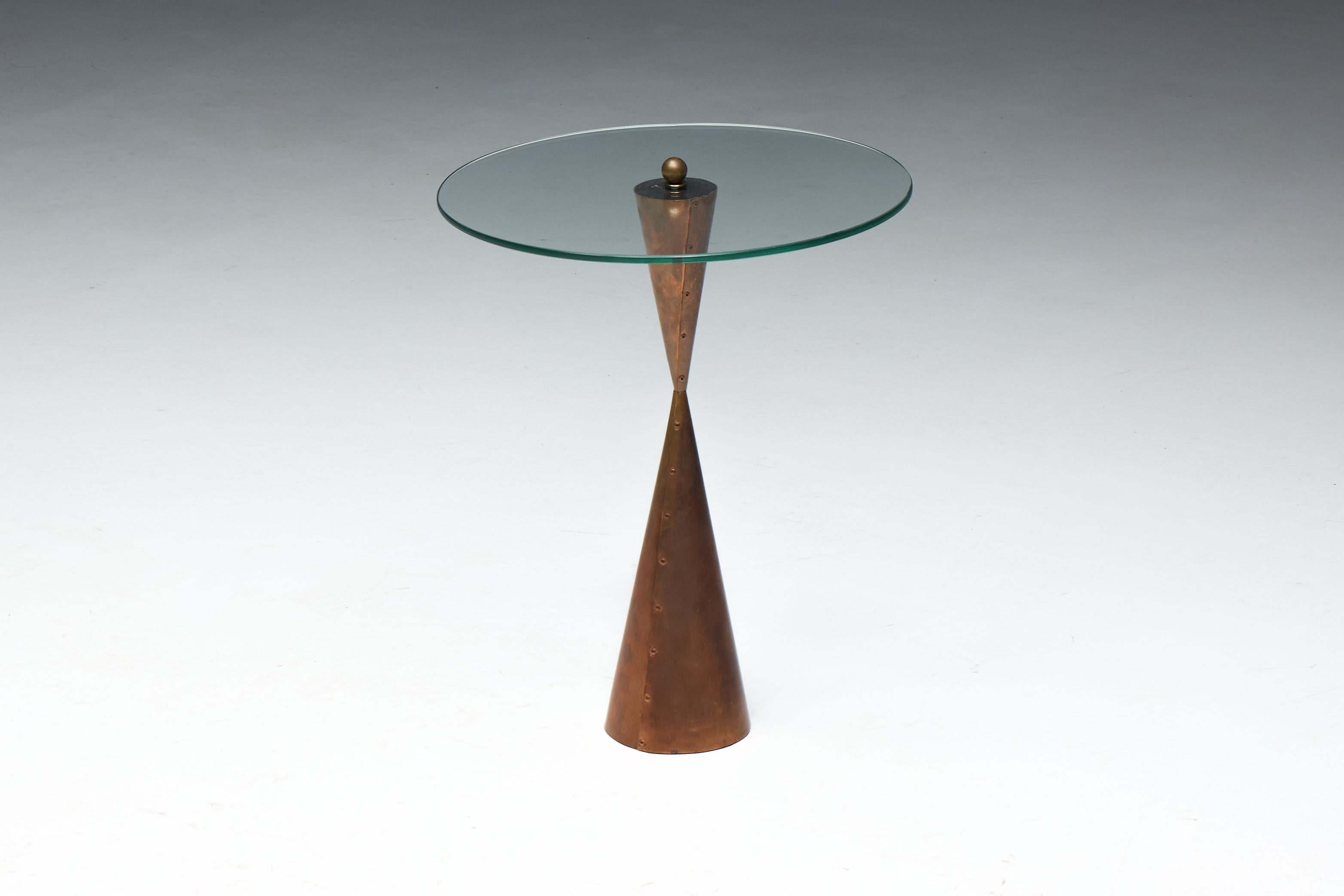 Conical Copper Side Table, France, 1970s For Sale 8