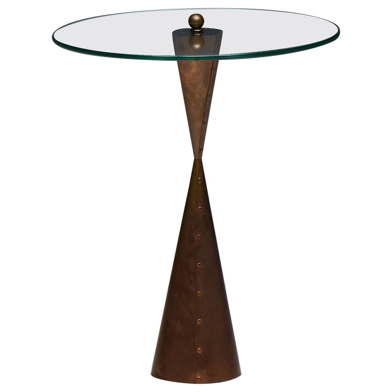Conical Copper Side Table, France, 1970s For Sale