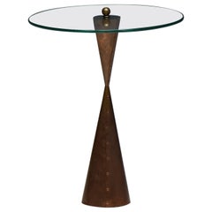 Conical Copper Side Table, France, 1970s