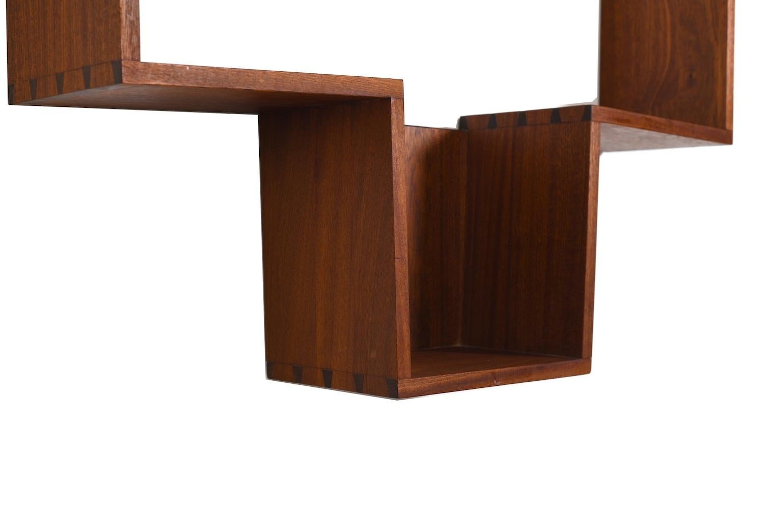 20th Century Conical Danish Bookshelf in solid Teak 1960s For Sale