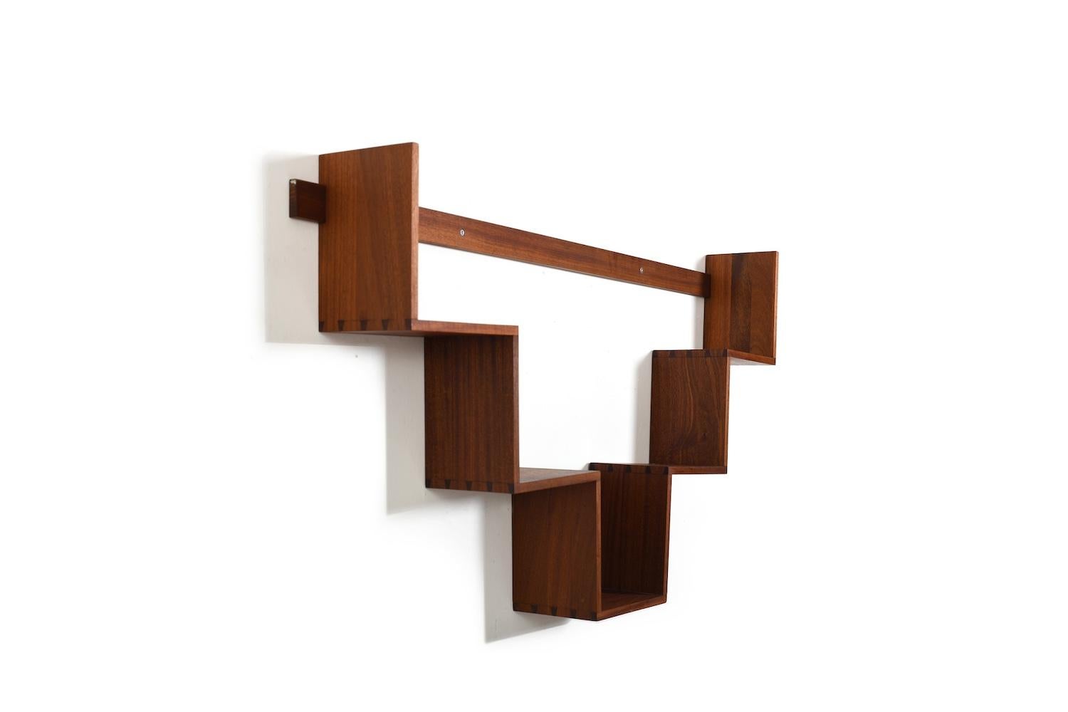 Conical Danish Bookshelf in solid Teak 1960s For Sale 3