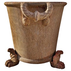 Vase Empire conique, terre cuite toscane, 20ème siècle