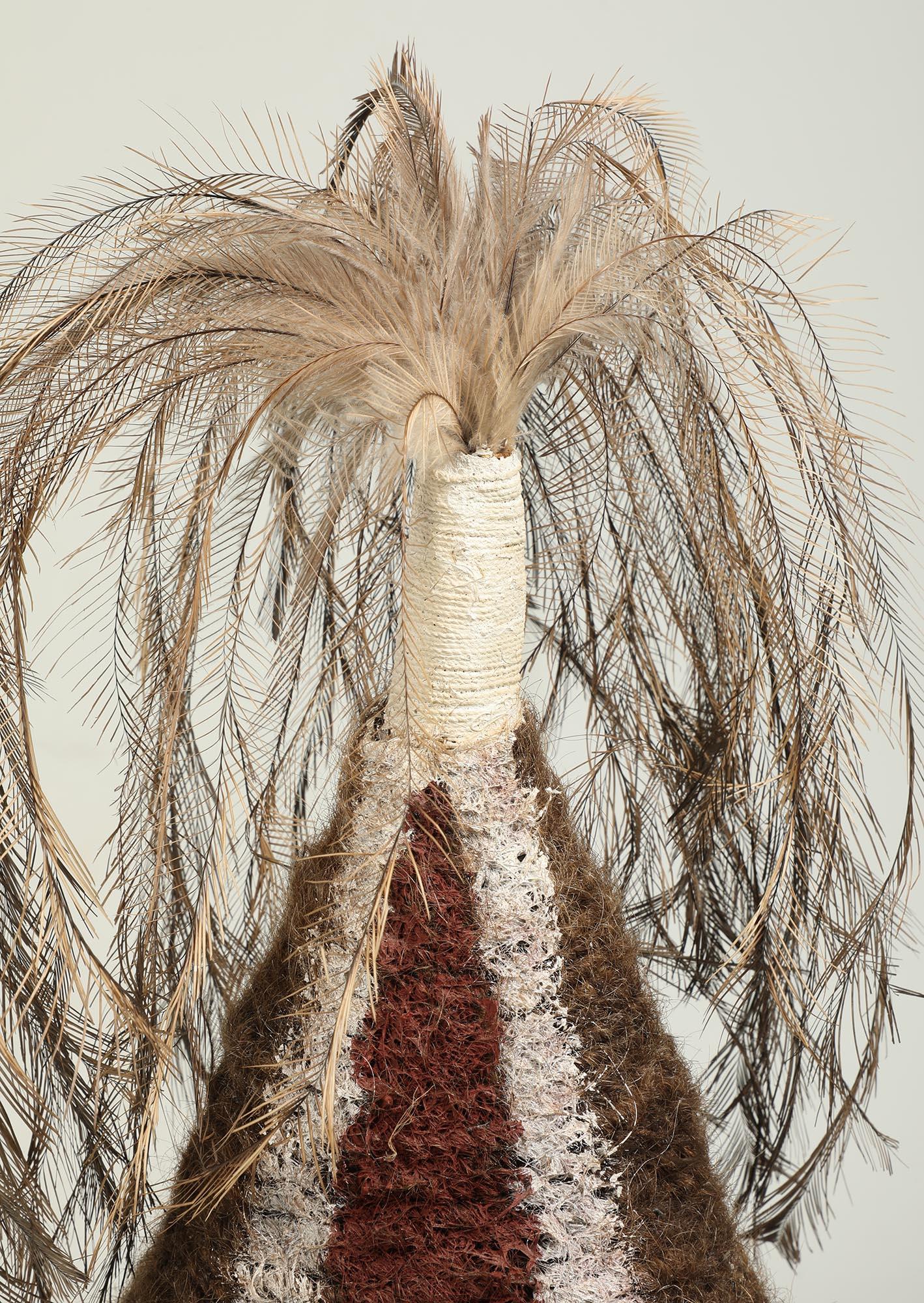 20th Century Conical Hat Mornington Island, Queensland Australia Woven Fiber on Stand For Sale