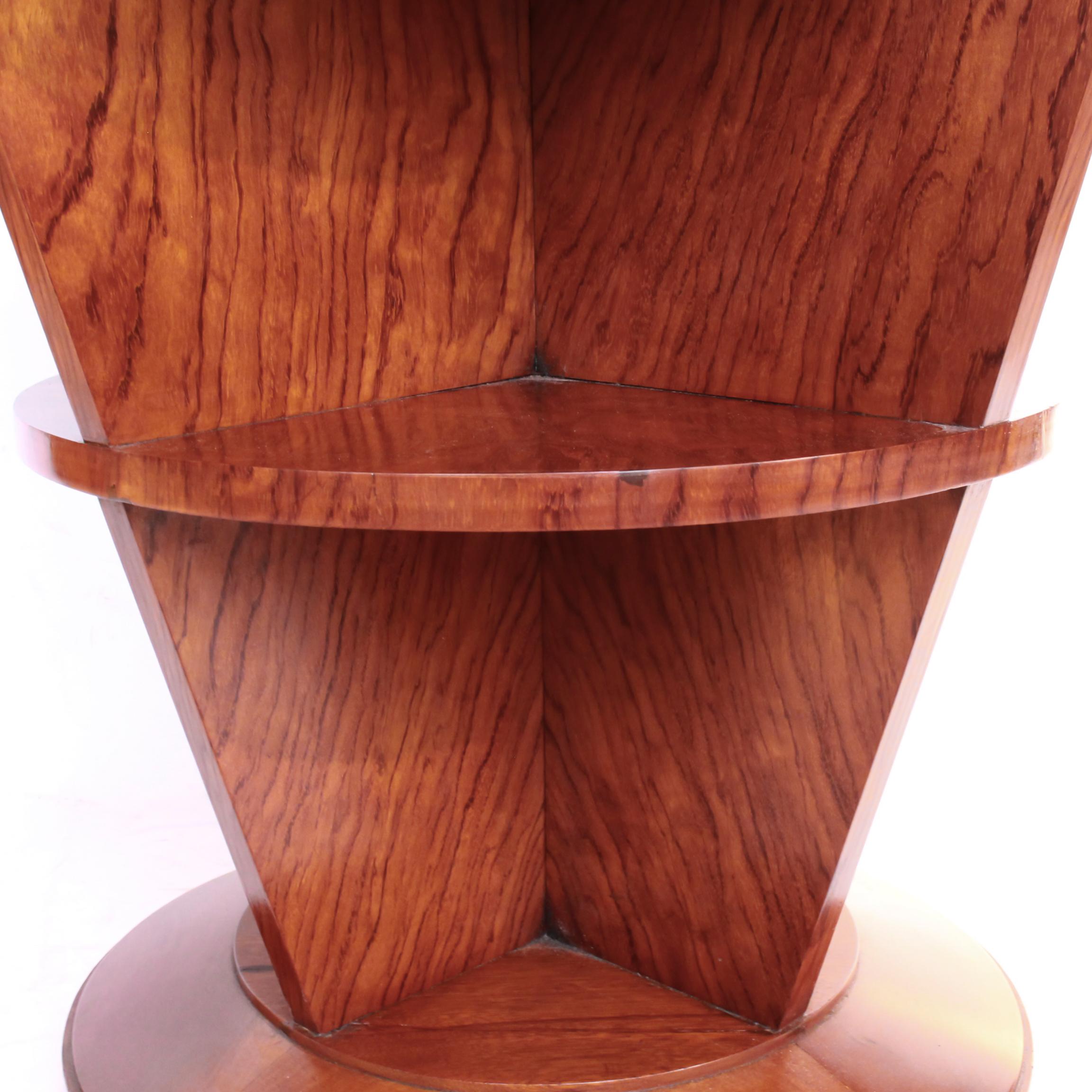 Mid-20th Century Art Deco French Conical Library Table in Walnut Veneer Circa 1935