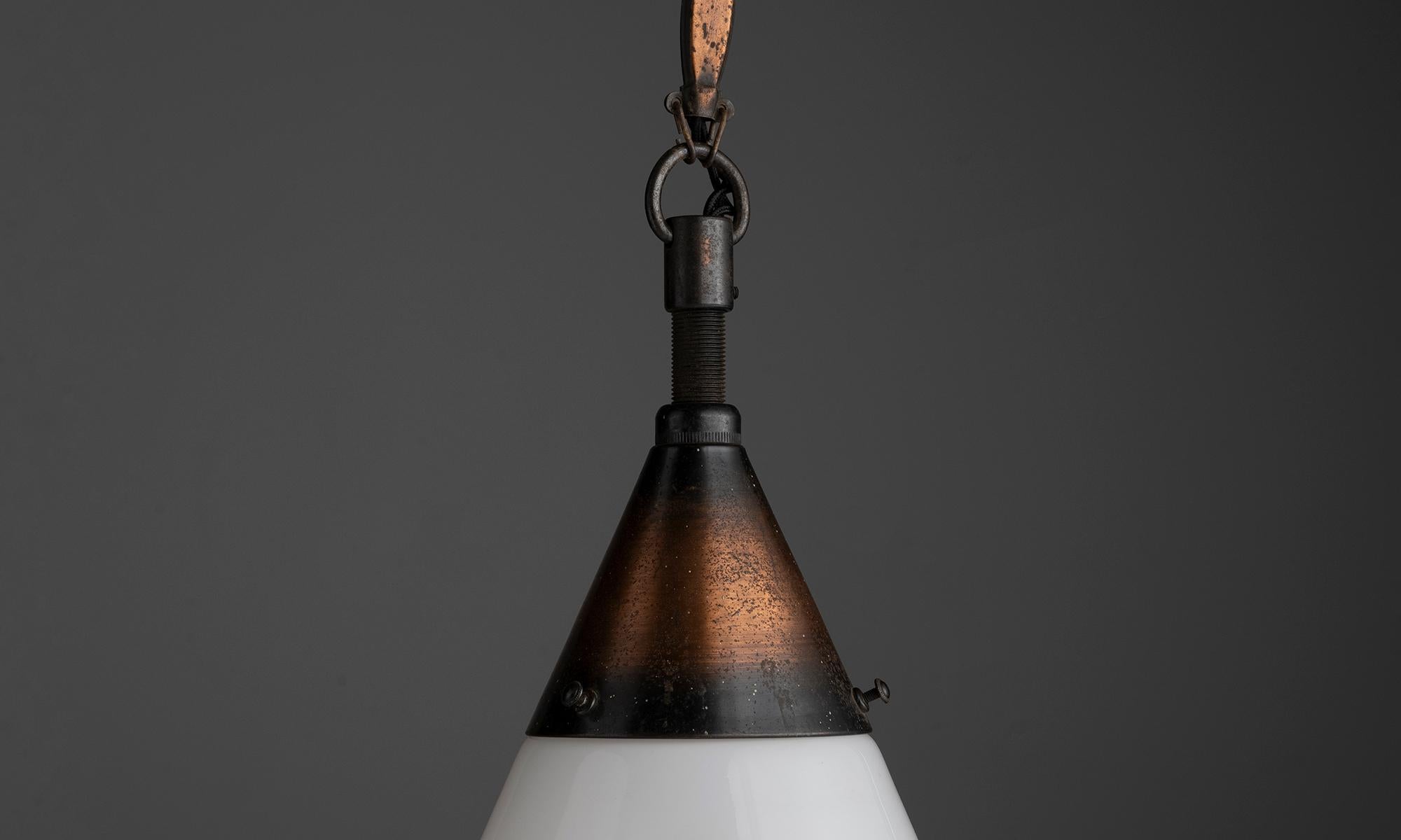 Conical Luzette Pendants by Peter Behrens, Germany circa 1920 In Good Condition For Sale In Culver City, CA