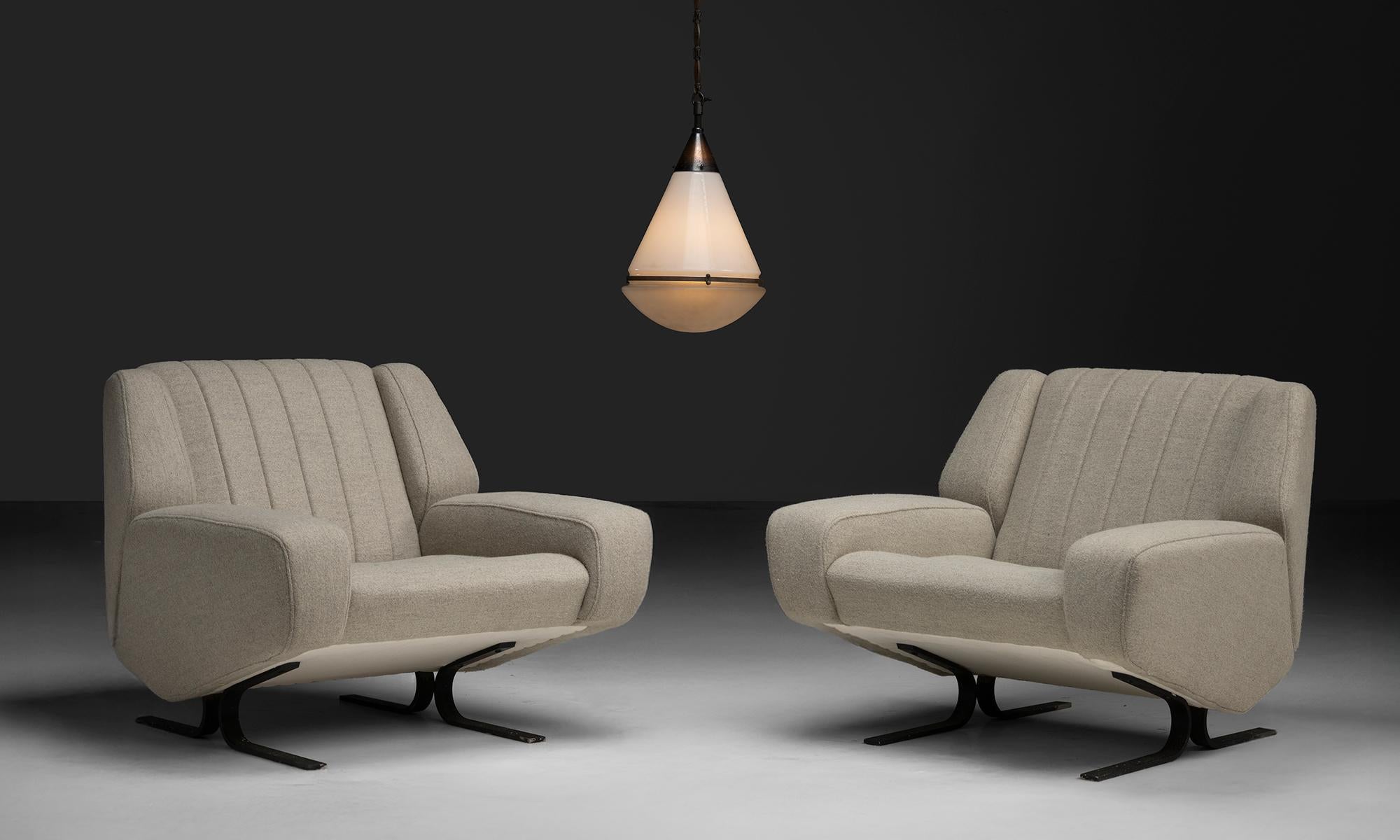 Early 20th Century Conical Luzette Pendants by Peter Behrens, Germany circa 1920 For Sale