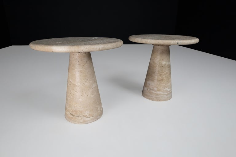 Conical Travertine Side Table, Italy, the 1980s   For Sale 7