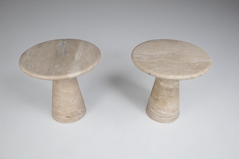 Conical Travertine Side Table, Italy, the 1980s   For Sale 1