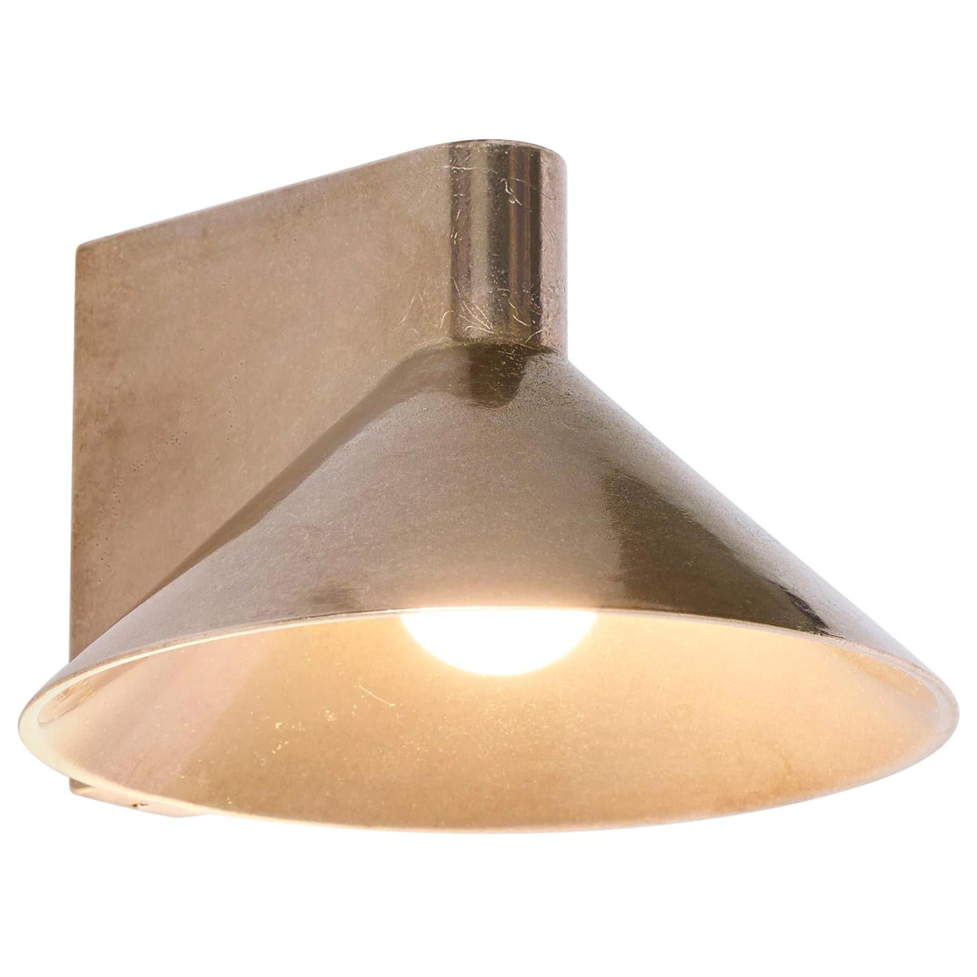 Conical Bronze Wall Light by Henry Wilson For Sale