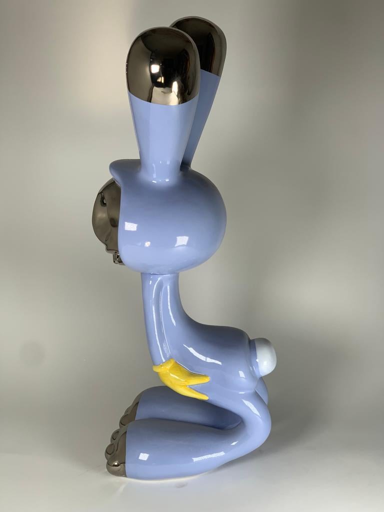 Modern Coniglieschio Ceramic Sculpture by Massimo Giacon for Superego Editions, Italy For Sale