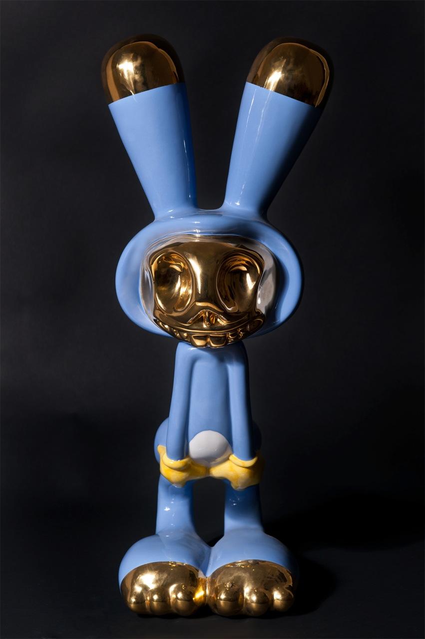 Contemporary Coniglieschio Ceramic Sculpture by Massimo Giacon for Superego Editions, Italy For Sale