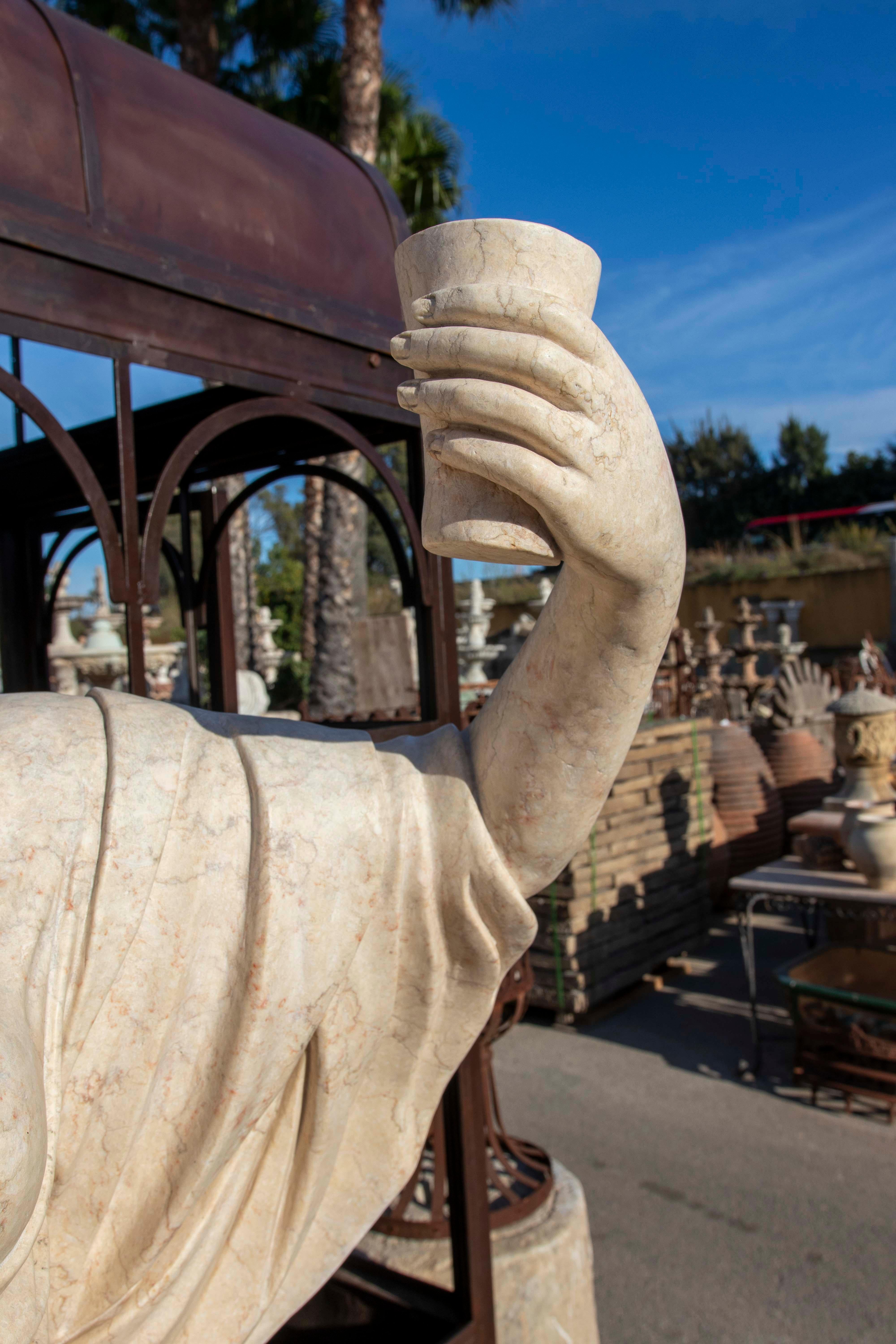 Conjunto de cuatro esculturas clásicas de las Cuatro Estaciones en mármol tallado en venta 1