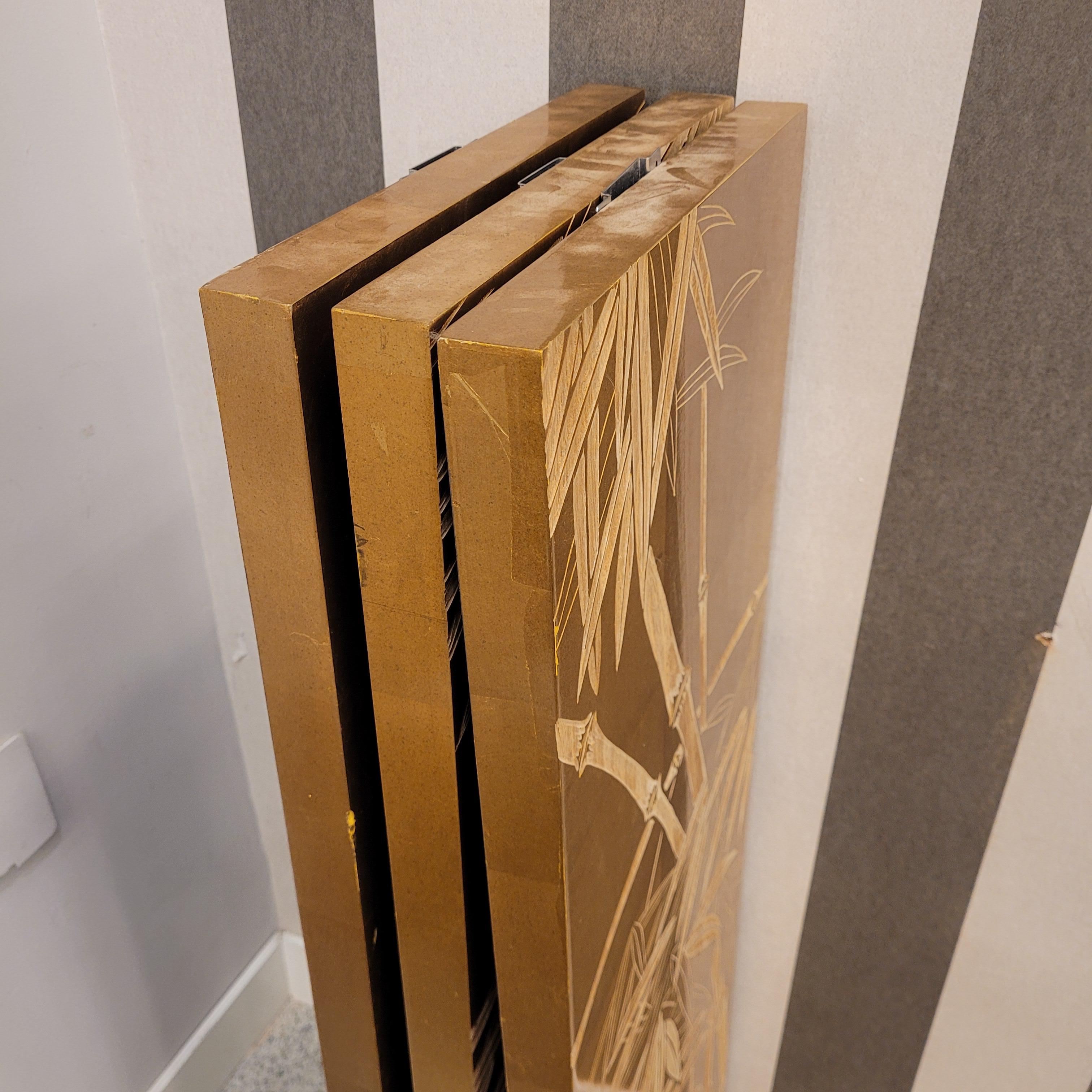 Conjunto de paneles Chinos “Bambú”, Madera de Vernicia Fordii For Sale 8