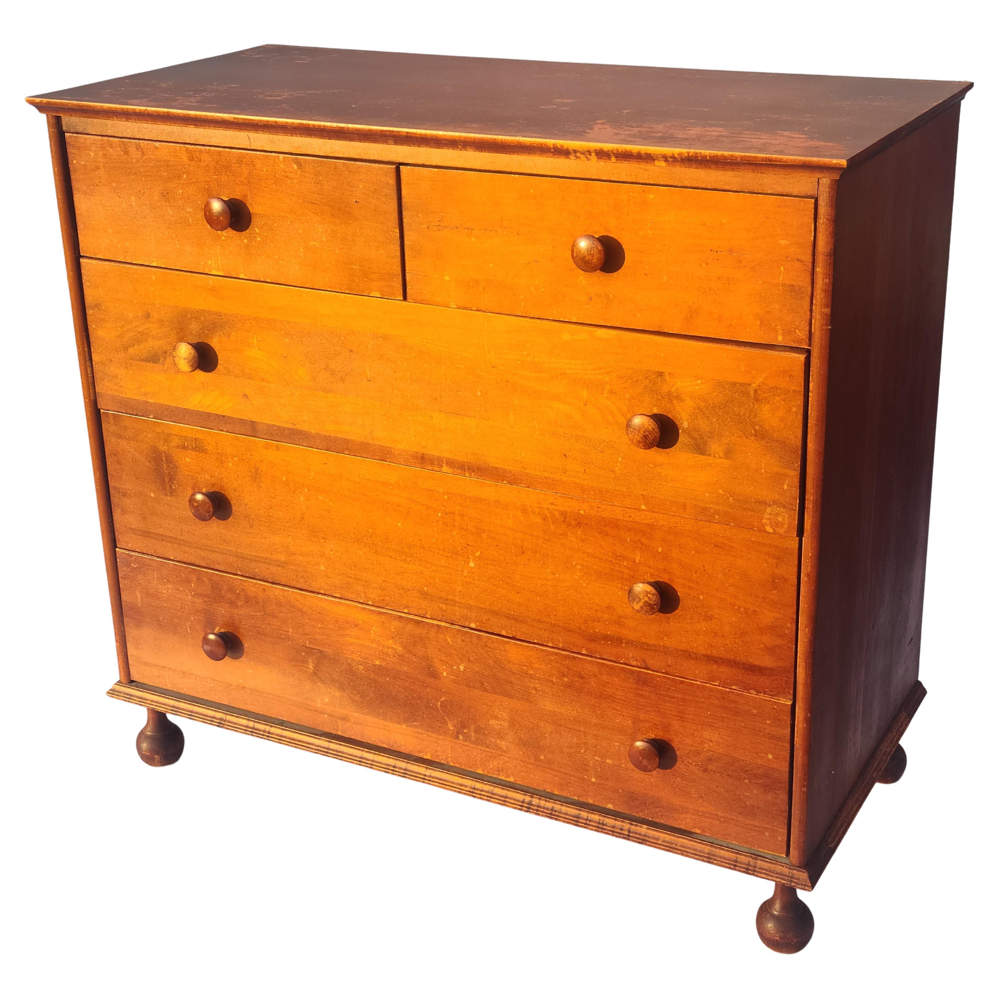 Connant Ball Revival 5 Drawer Low Chest Nice Legs For Sale 2