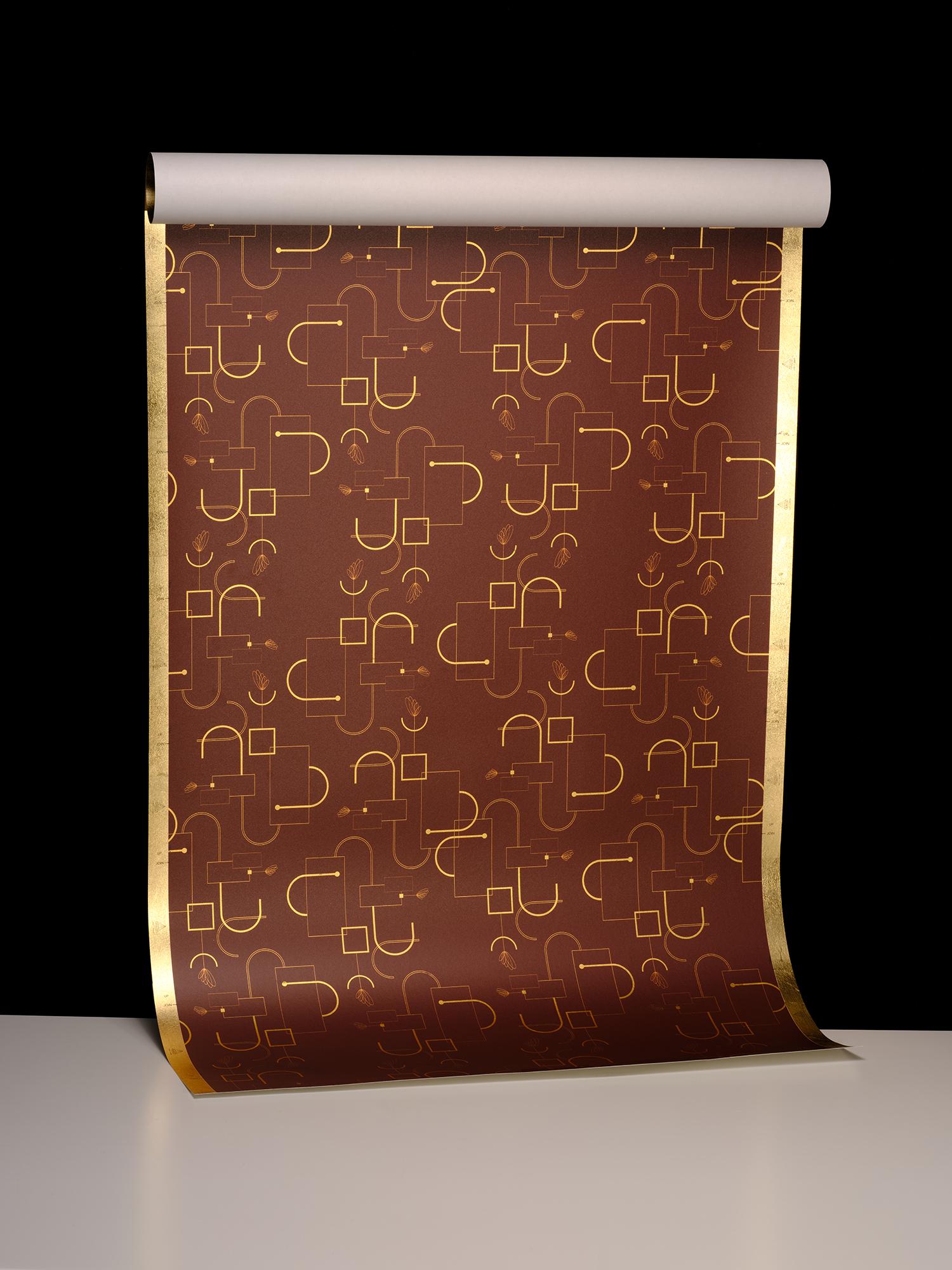 Connect Art Deco Inspired Ombre Wallpaper For Sale 3