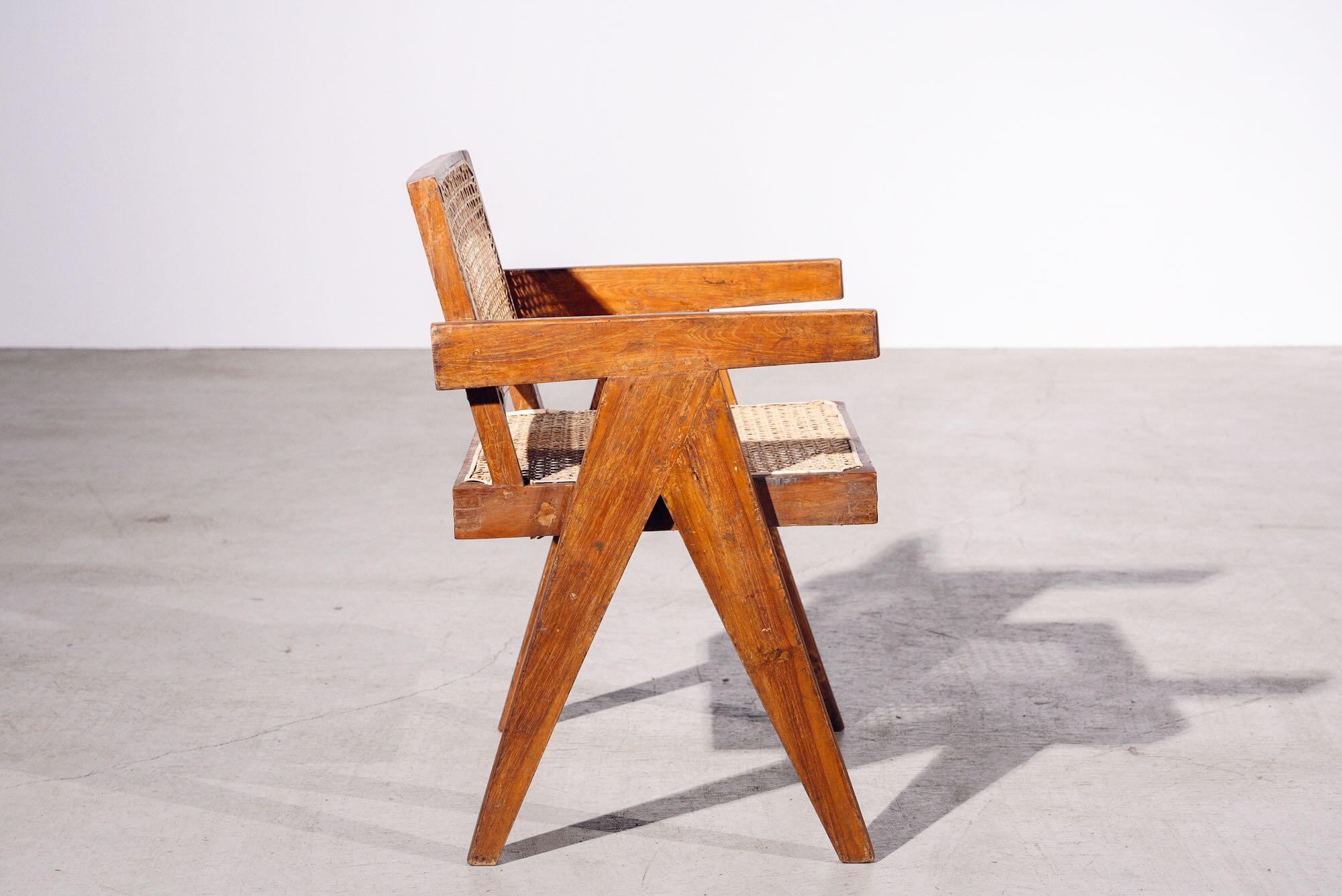 Connect Back Chair by Pierre Jeanneret for Chandigarh, India, Circa 1955-56 In Good Condition For Sale In Tokyo, JP