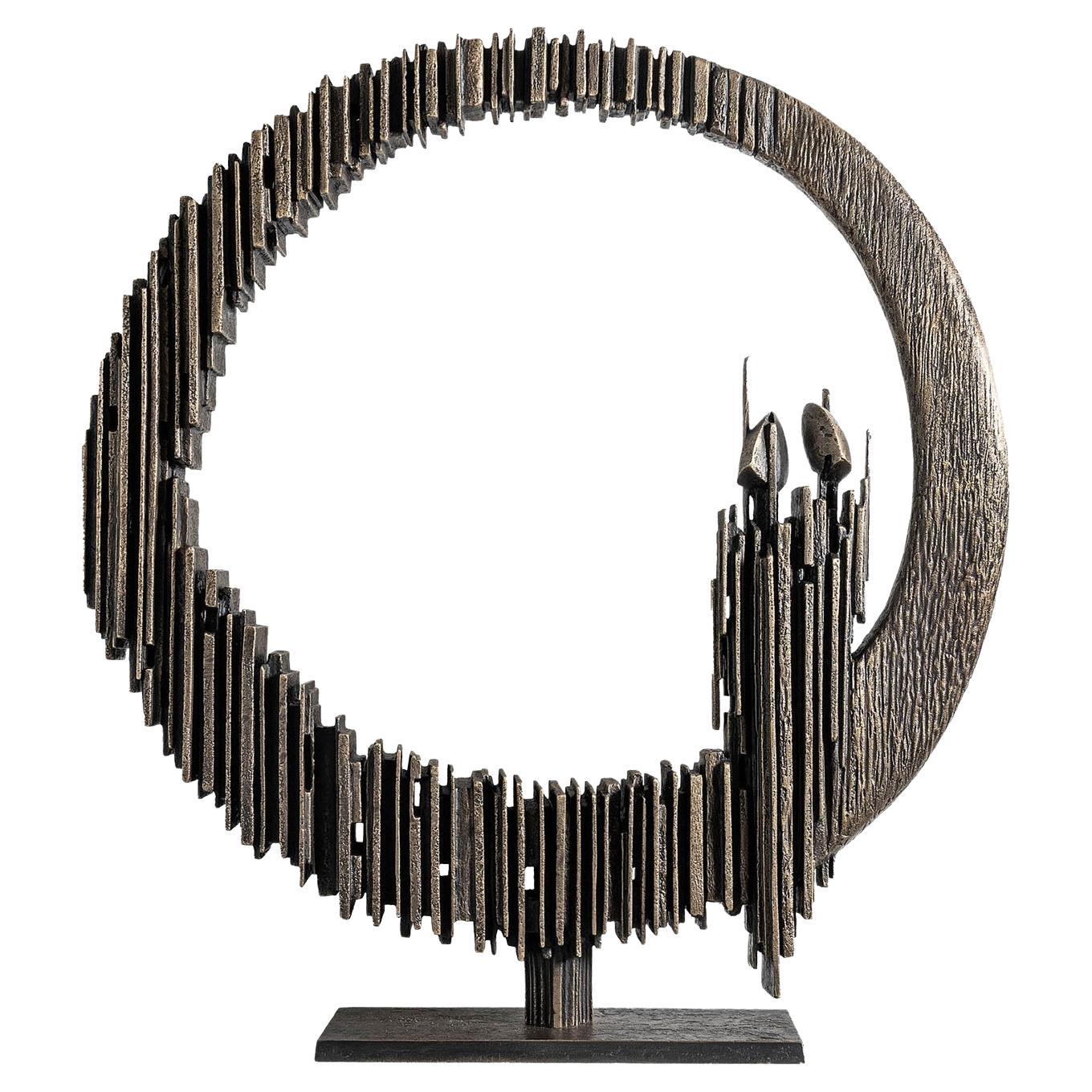 Connecter la sculpture en bronze en vente