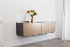 Console galleggiante Connect Credenza personalizzabile in acciaio e bronzo satinato