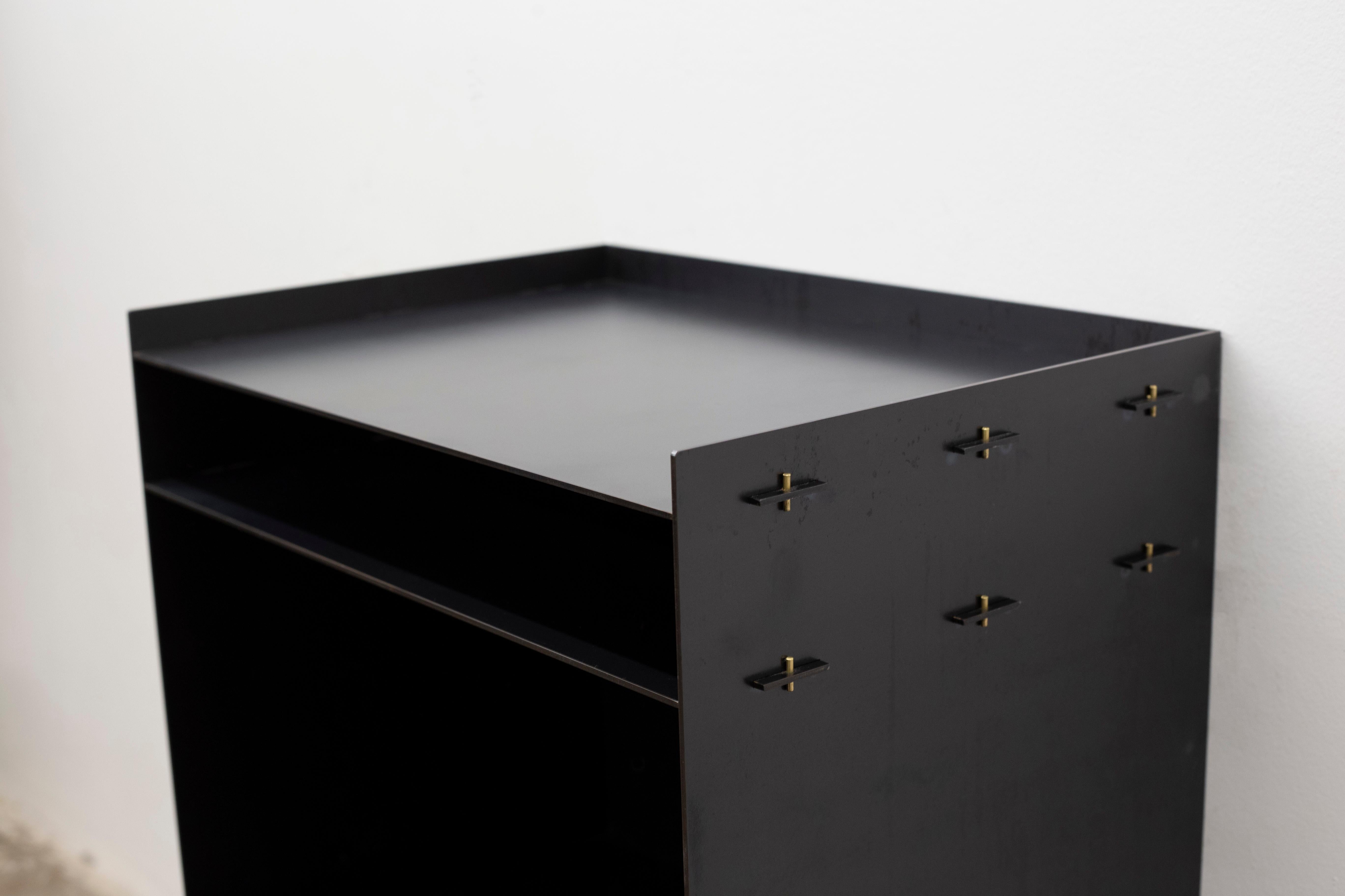 metal floating bedside table