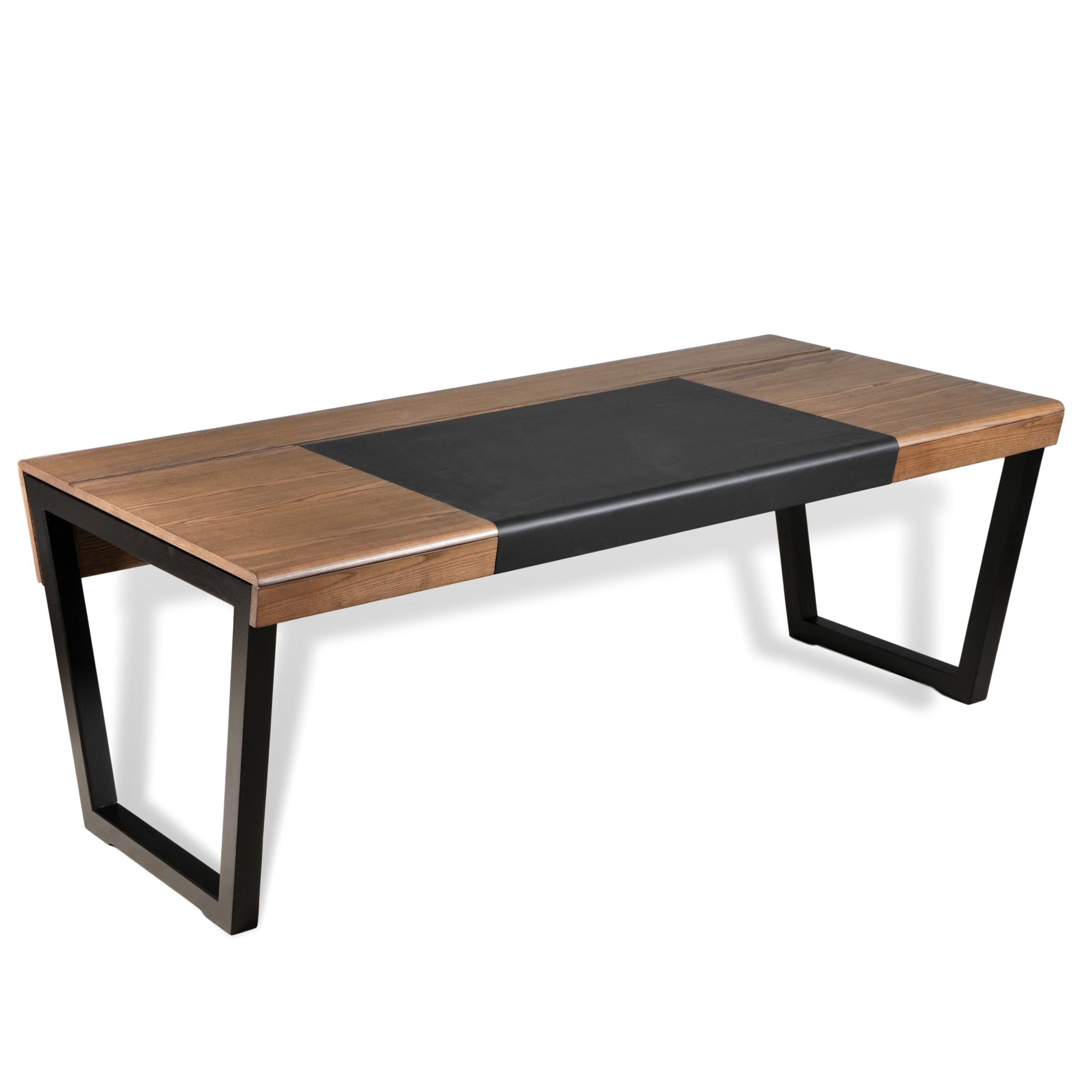 Contemporary French design & connected  executive desk in solid wood, by Christophe Lecomte For Sale