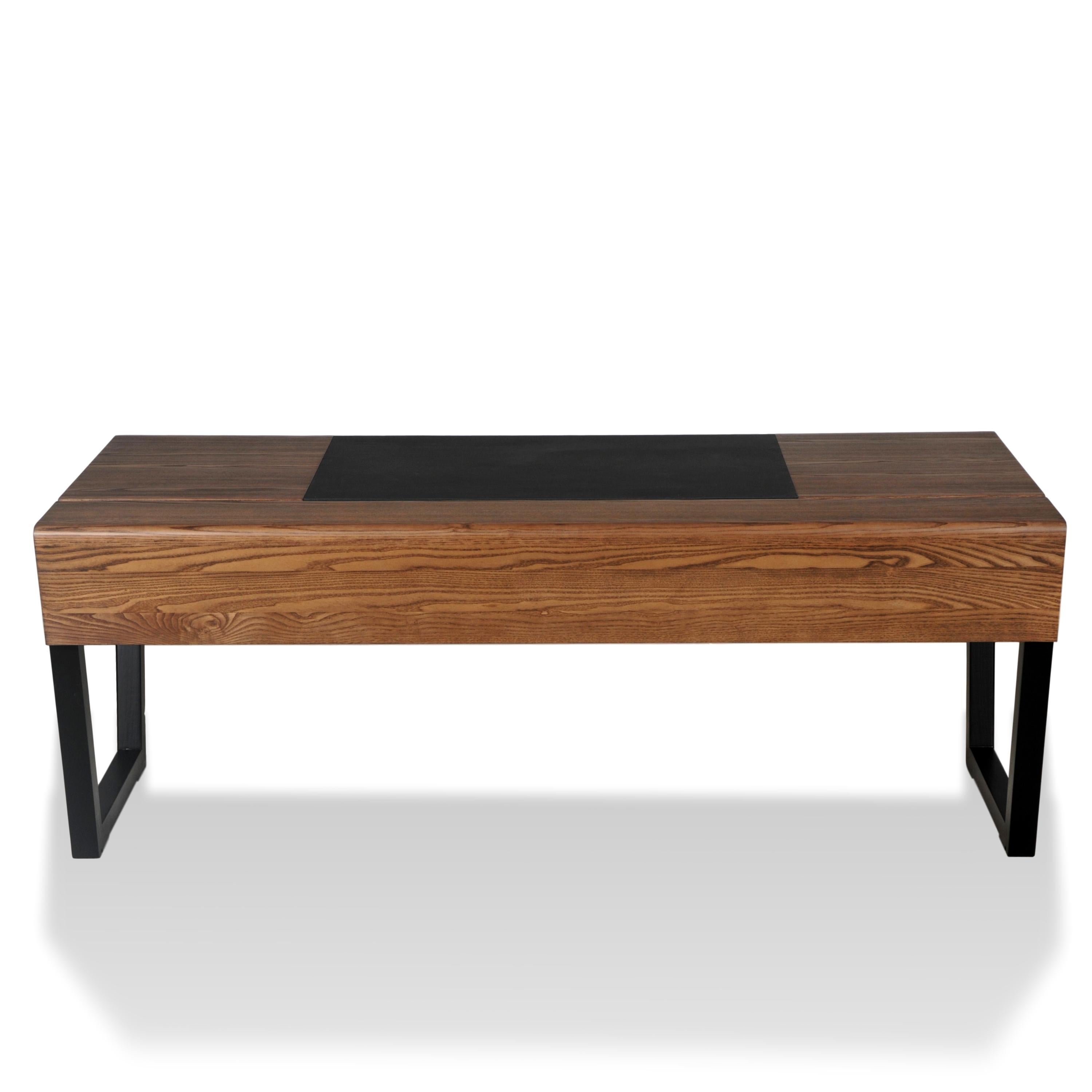 Scrivania direzionale connessa artigianale di design francese in legno massiccio di C.Lecomte In condizioni Nuovo in vendita a Landivy, FR
