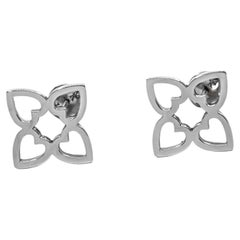 Connected Hearts Stud Earrings in Platinum