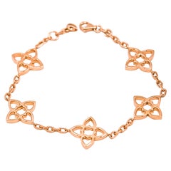 Connected Hearts Five Motif Bracelet in 18kt Rose Gold
