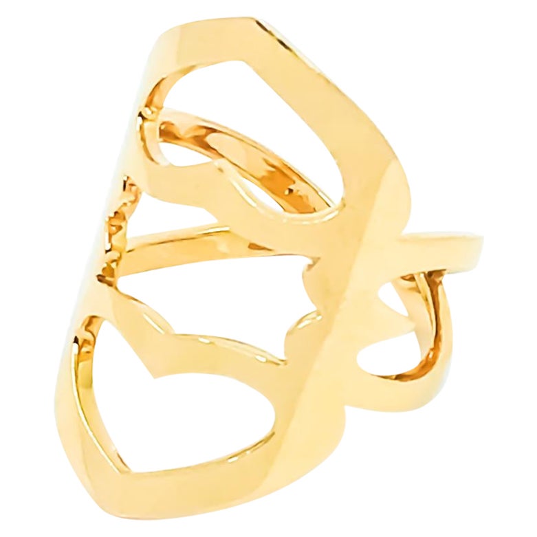 For Sale:  Connected Hearts Ring in 18kt Gold by Mohamad Kamra