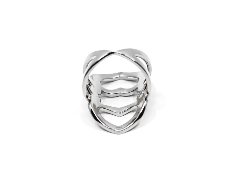 Customizable Connected Hearts Ring in Platinum For Sale at 1stDibs