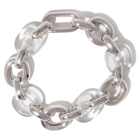 Bracciale Connected Looping in argento Sterling 925 e Skylight Eco Gem di CLED