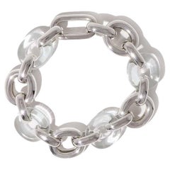 Armband mit verbundenen Loops aus 925er Sterling Silber und Skylight Eco Gem von CLED