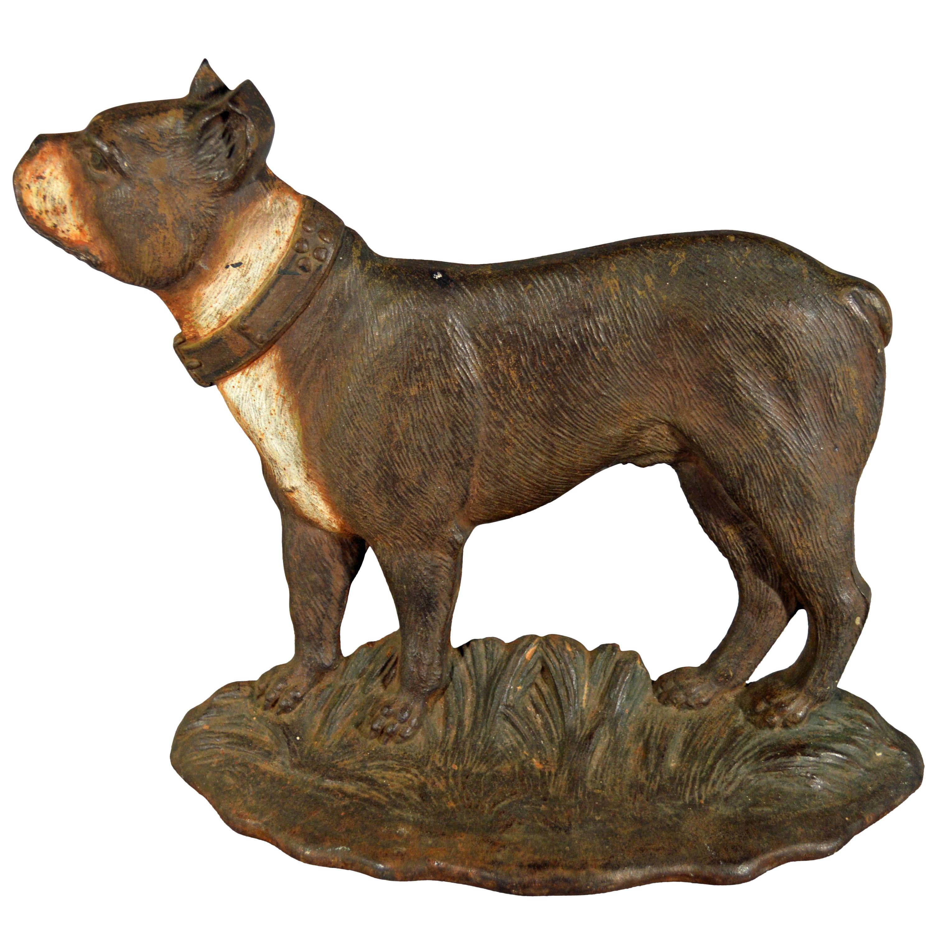 boston terrier cast iron doorstop