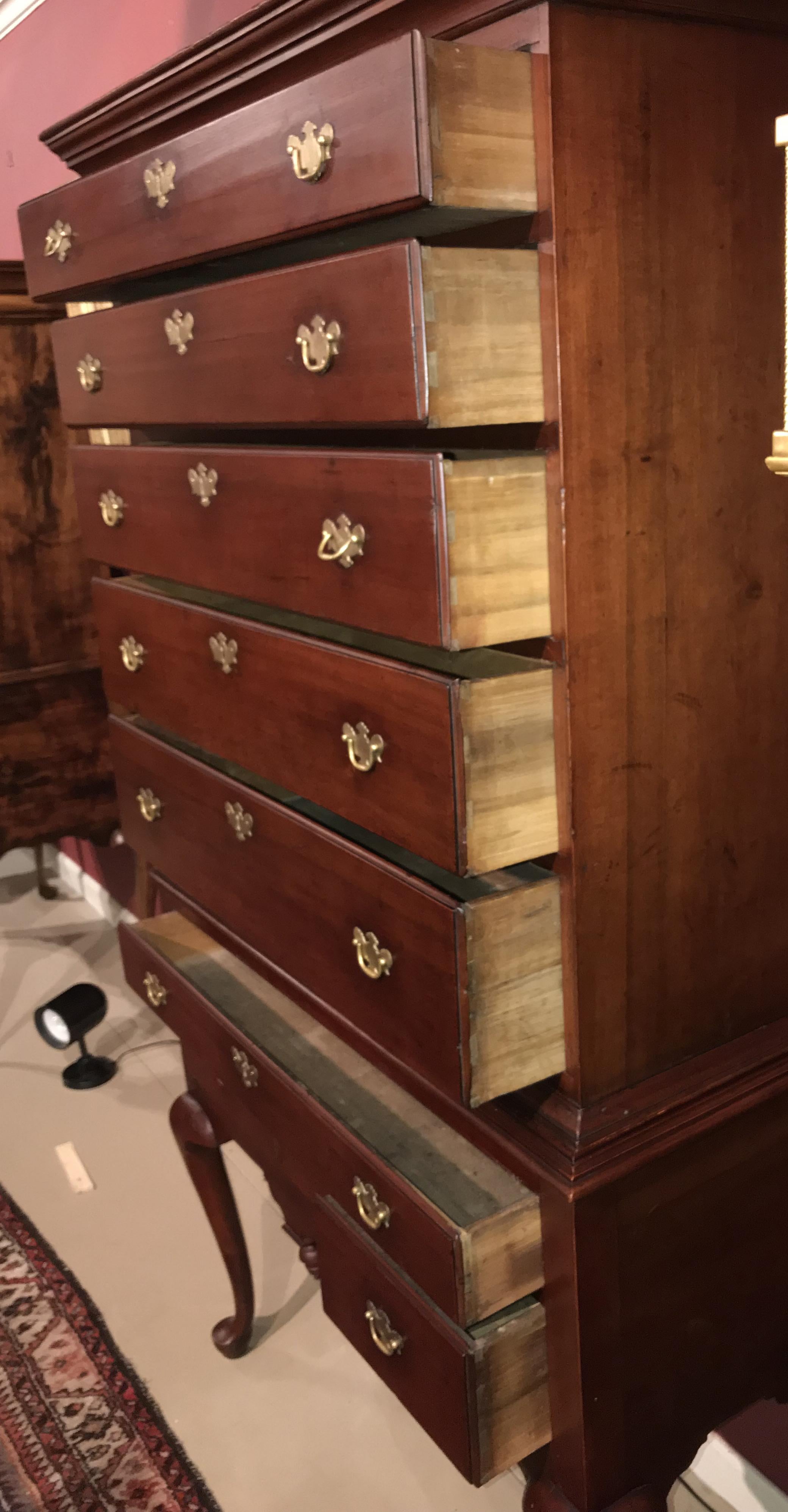 Connecticut Maple Two-Part Highboy, circa 1750 1