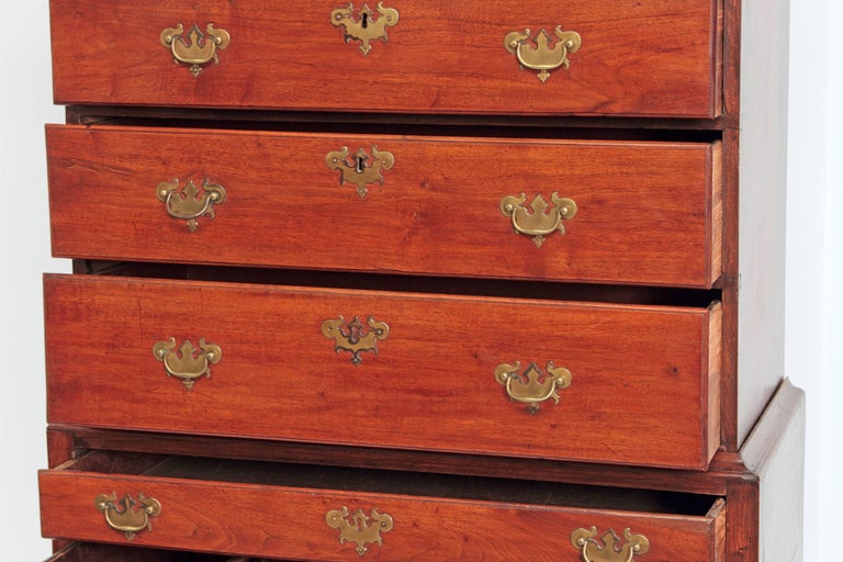Connecticut Queen Anne FlatTop "Highboy" High Chest For Sale at 1stDibs