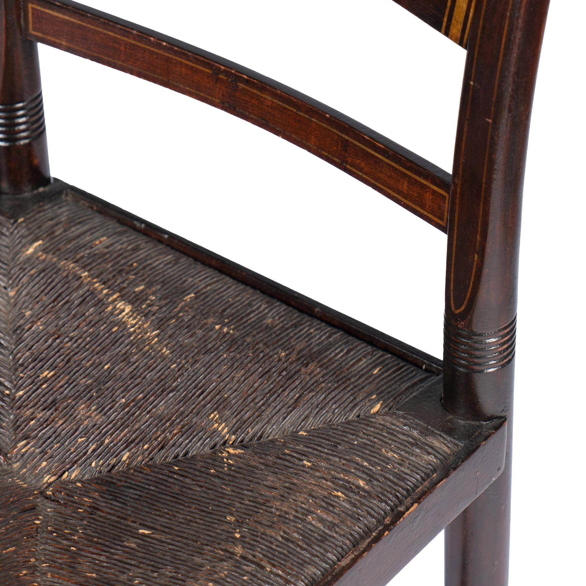 Connecticut Valley Hitchcock rush seat side chair, 1820 For Sale 5