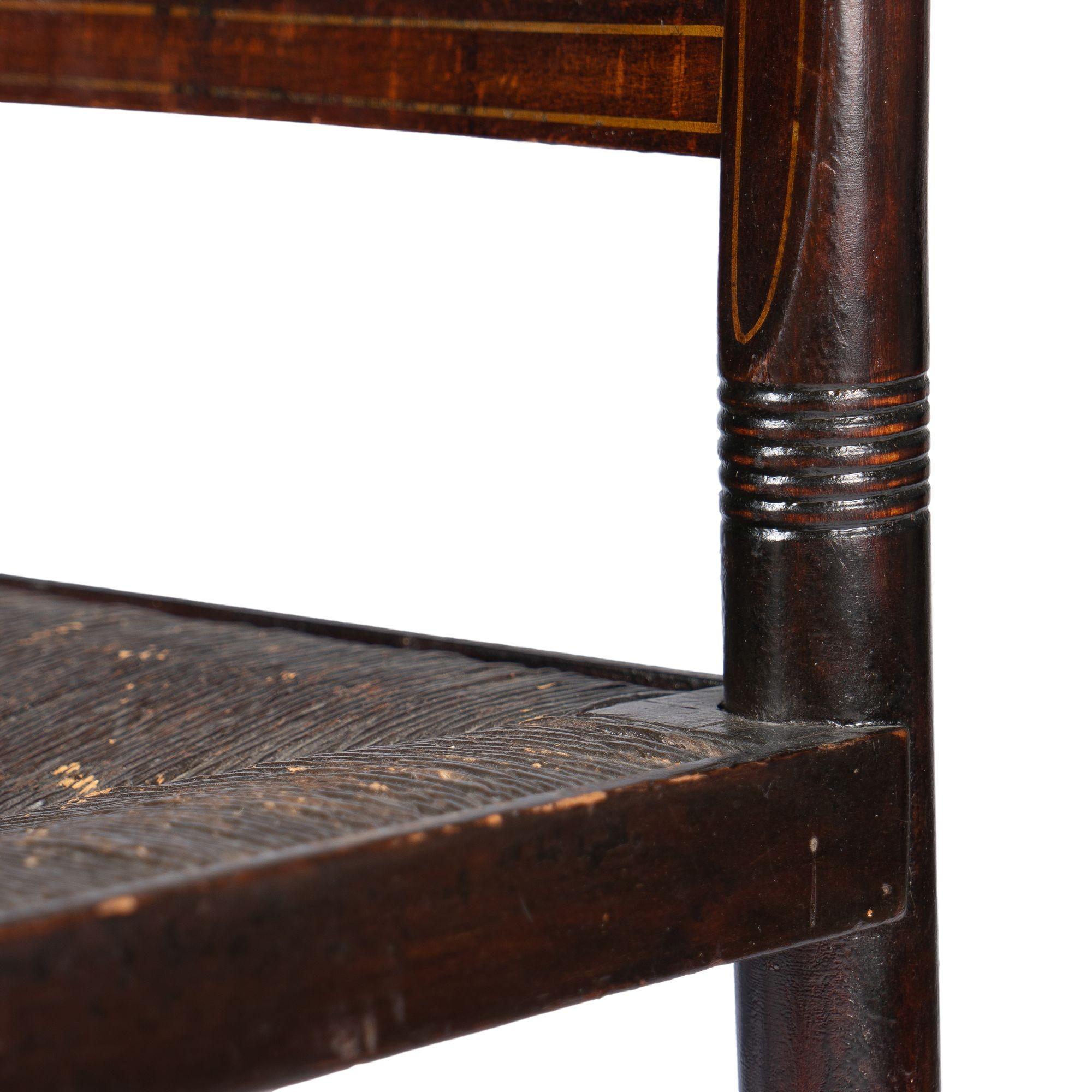 Connecticut Valley Hitchcock rush seat side chair, 1820 6