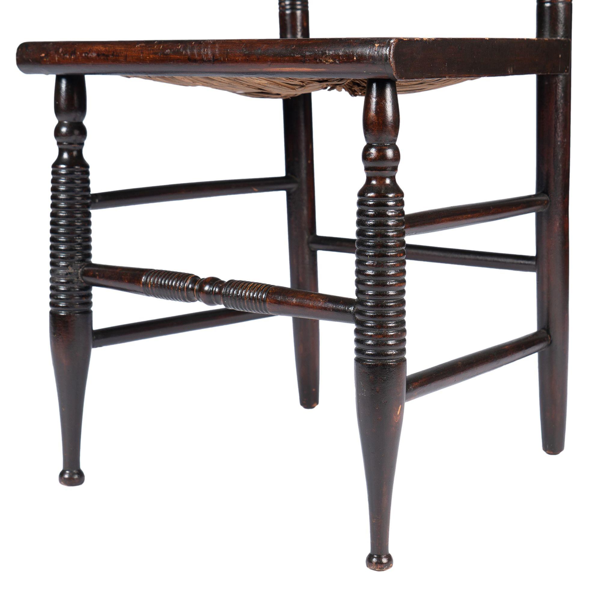 Connecticut Valley Hitchcock rush seat side chair, 1820 For Sale 7