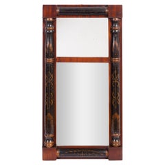 Connecticut Valley stenciled split baluster mirror, c. 1820-30