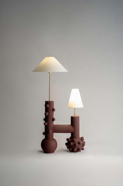 Connection Sculptural Floor Lamp in Ceramic by Liliana Silva