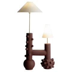Connection Sculptural Floor Lamp in Ceramic by Liliana Silva