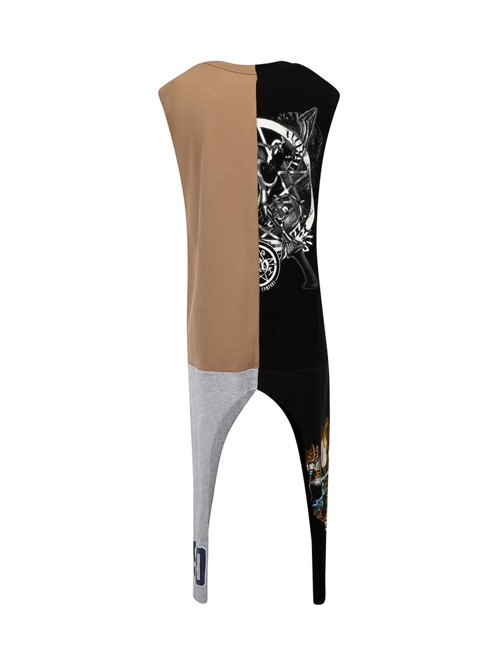 Black Conner Ives Reconstructed Sleeveless T-Shirt Dress Size XS