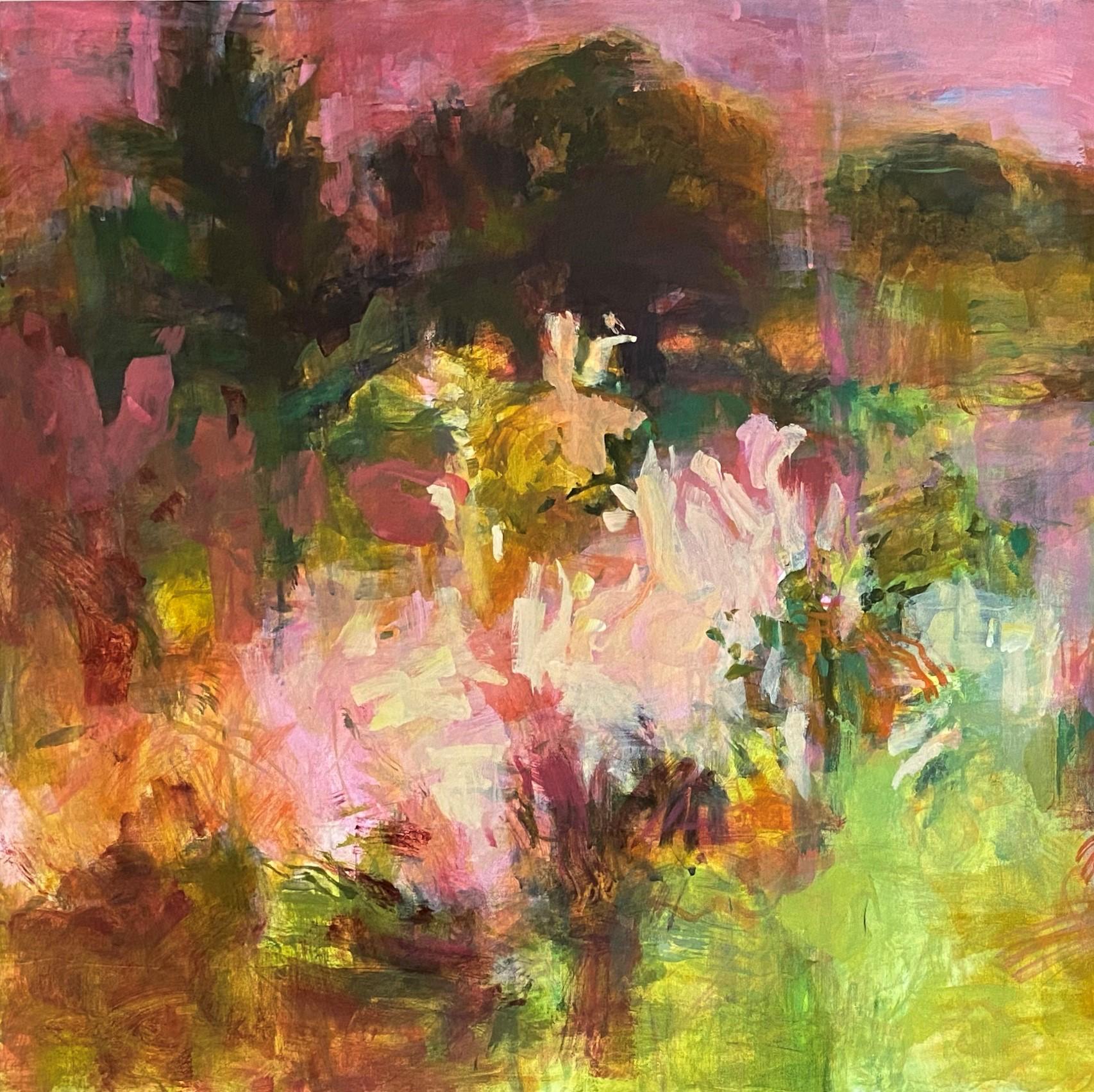 Domwiese Öl auf Leinwand Frühlingswiese  Kaleidoskop von Wildblumen im Angebot 1